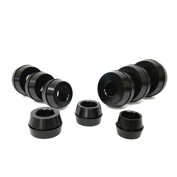 MT-RSR Collet Set includes nine separate collets to fit a wide range of wheels The low-taper design eliminates the annoying wiggle of standard cones providing solid wheel centering and great balance.