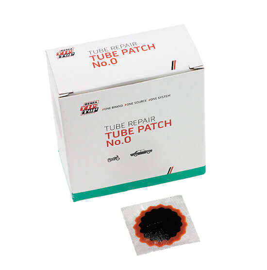 Rema 0 Tube Patch, 1-1/4" Round, Red Edge (100 bx)