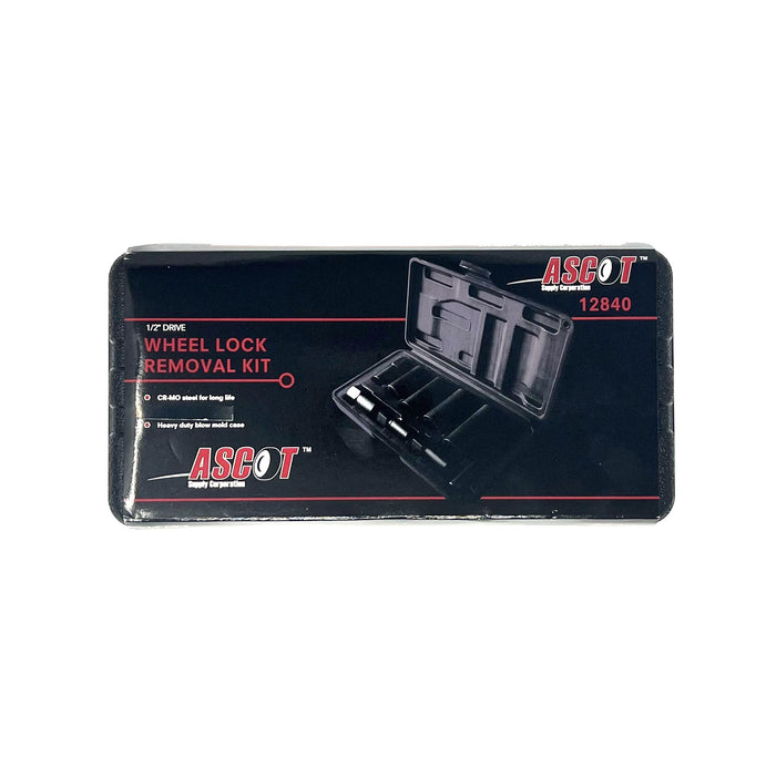 Kit de extracción de bloqueo de rueda de 9 piezas, accionamiento de 1/2"