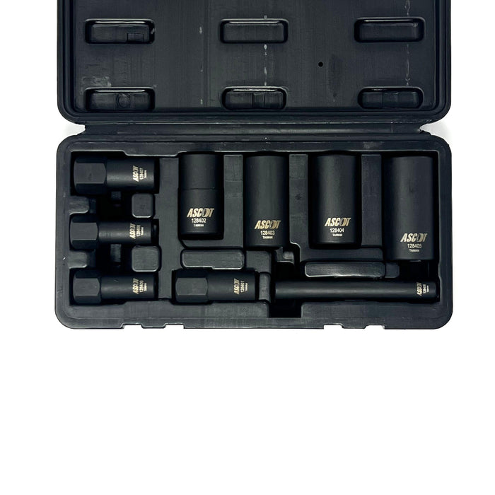 Kit de extracción de bloqueo de rueda de 9 piezas, accionamiento de 1/2"