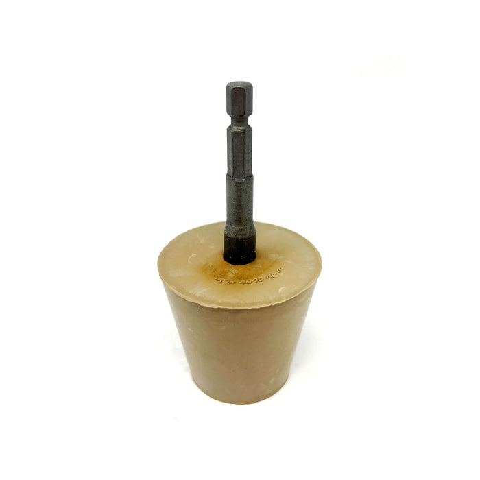 Rueda de goma para eliminar adhesivos - Pequeña, cónica - Vástago hexagonal