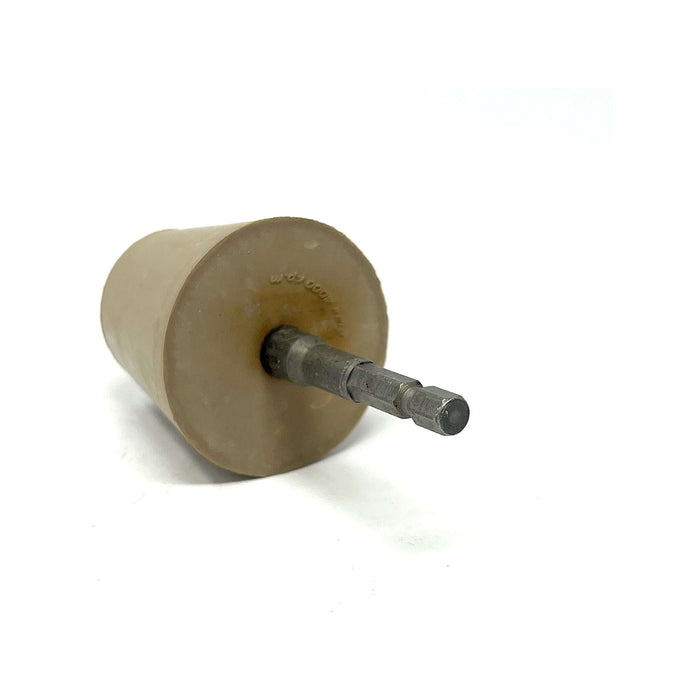 Rueda de goma para eliminar adhesivos - Pequeña, cónica - Vástago hexagonal