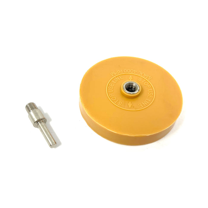 Rueda borradora para remover adhesivos - Vástago de 1/4"