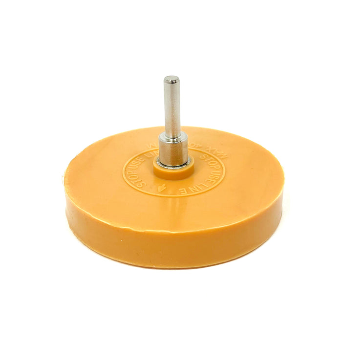 Rueda borradora para remover adhesivos - Vástago de 1/4"