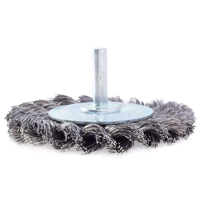 Knotted Wire Wheel 3-½" With ¼" Shank 25,000RPM