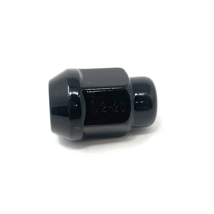 Lug Nut - 1/2" - Bulge Acorn, Black - 13/16" Hex