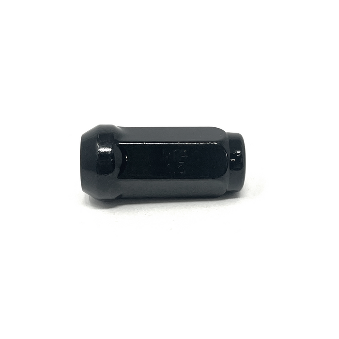 Lug Nut - 14x1.5mm - Bulge Acorn, Black - 3/4" Hex, 1.9" Height