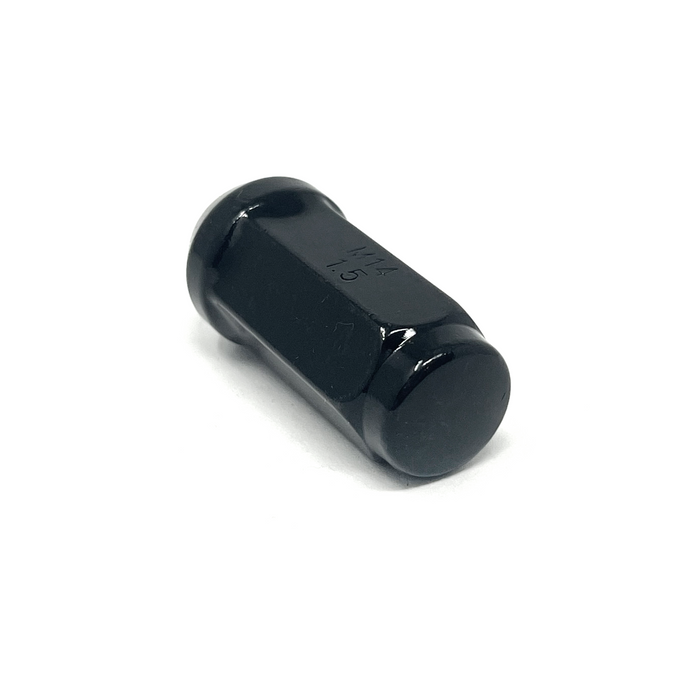 Lug Nut - 14x1.5mm - Bulge Acorn, Black - 3/4" Hex, 1.9" Height