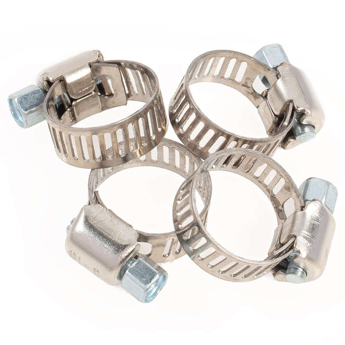 Hose Clamp - #4, Mini, Ventilated, Stainless - 10pk