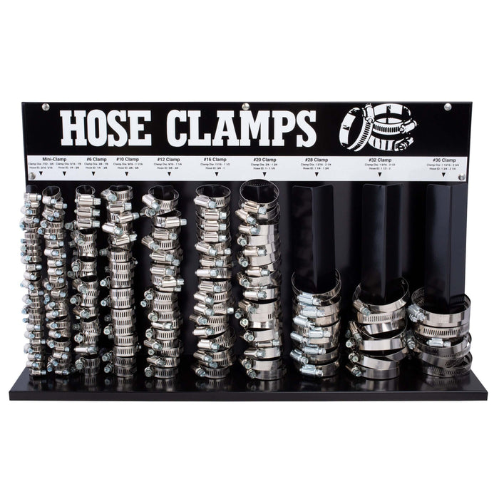 Hose Clamp Rack + Assortment - 221pc
