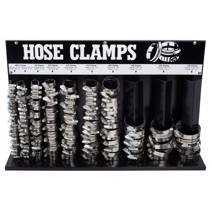 Hose Clamp Rack + Assortment - 221pc
