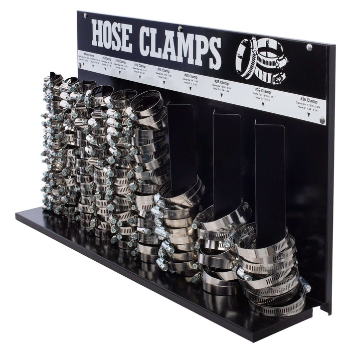 Hose Clamp Rack + Assortment - 221pc