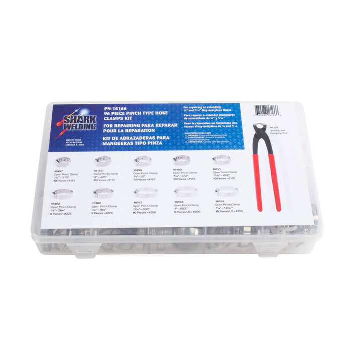 Pinch Style Hose Clamp Kit - 91pc w/ Tool