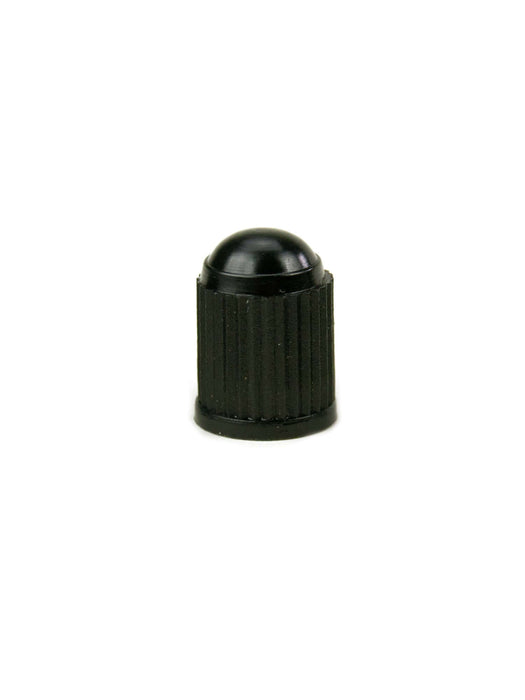 Black Plastic Valve Caps with O-Ring -100pk