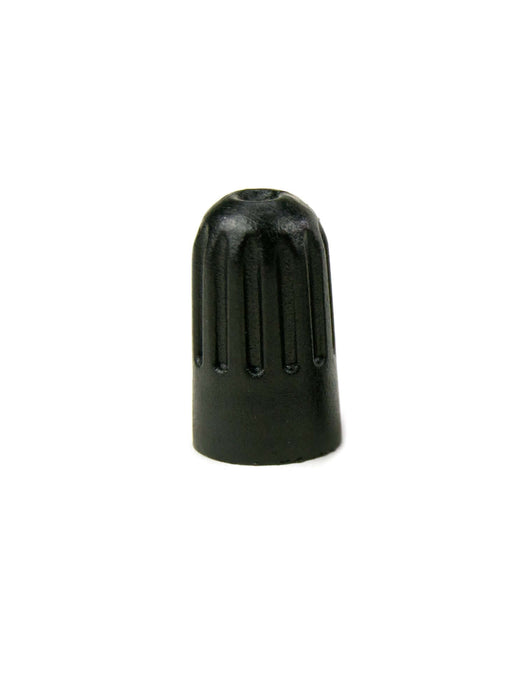 Black Long Plastic Valve Caps w/ O-Ring - 100pk