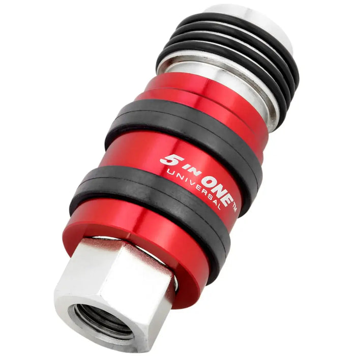 Universal Air Coupler Fitting - Fits M,V,T,A,L Style, 1/4" MNPT