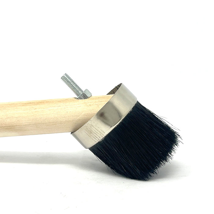 Cepillo aplicador de pasta para montaje de neumáticos con cabezal de 1 3/4" y mango de madera