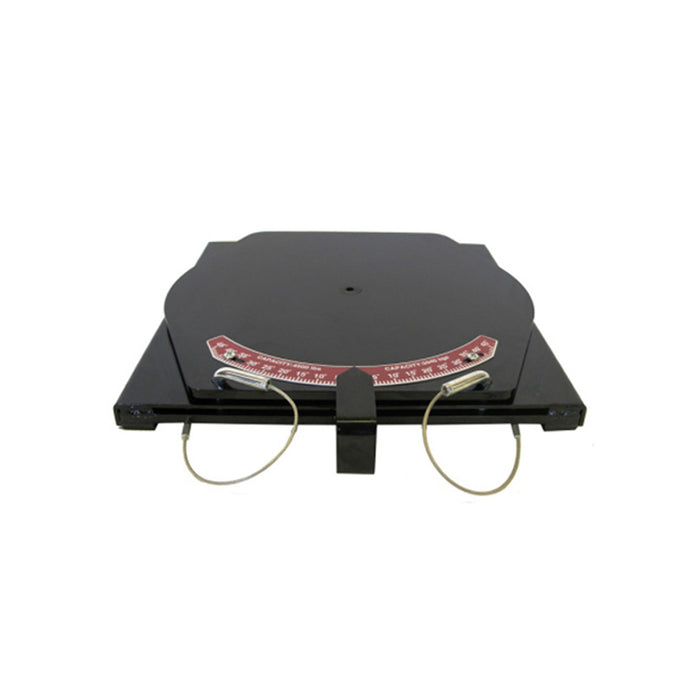 Placa giratoria de acero dulce con recubrimiento en polvo negro (L14" x W14" x H1-1/2") con puntero (juego de 2)