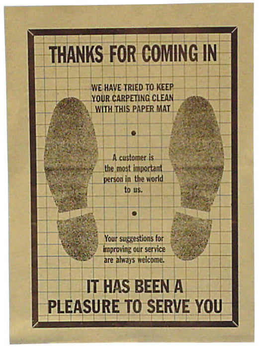 Tapete protector de piso - Papel, 16" x 22", Caja de 500