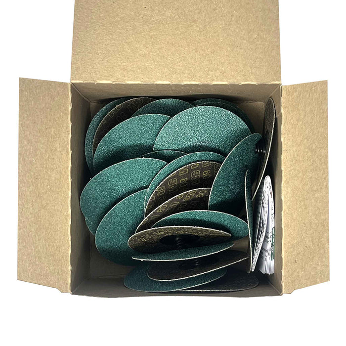 3M 3" Green Corp Roloc Disc 80 Grit 25PK