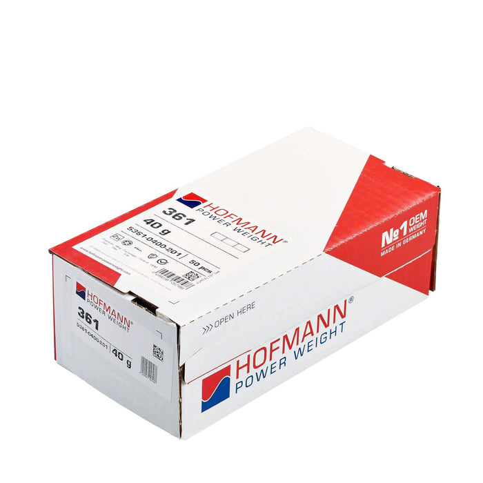 Adhesive Wheel Weight - HPW Type 361 - 40g - Box of 50