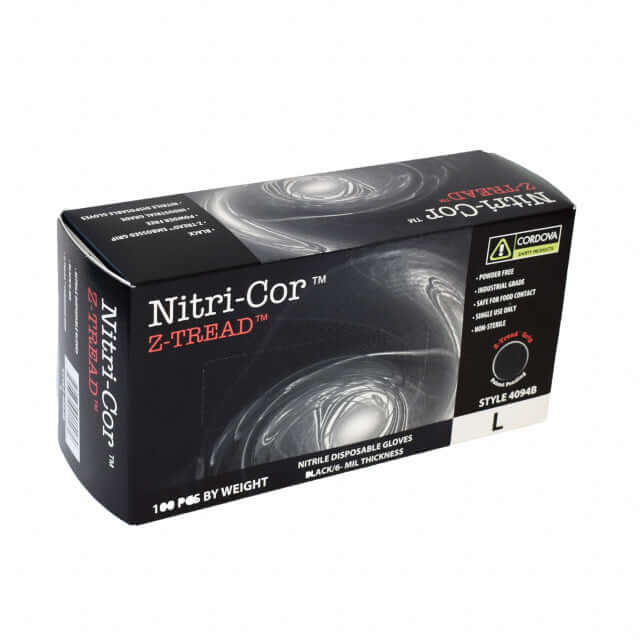 6mil Nitrile Gloves with “Z-Tread” (textured) - Small, Box of 100