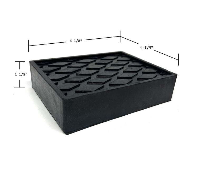 Bloques de goma universales de 4-3/4” x 6-1/4” y 1-1/2” de grosor - Paquete de 4