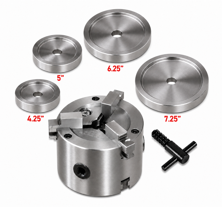 Double Chuck Adapter Set - 1" Bore, for Brake Lathes