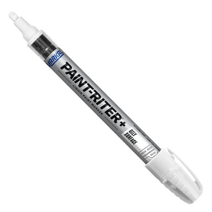White Markal Paint-Riter Oily Surface Paint Marker - Box of 12