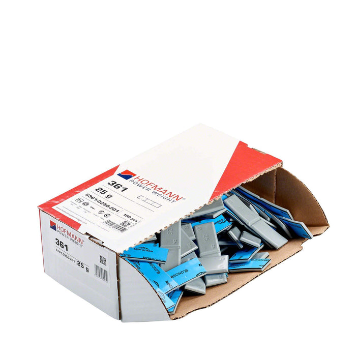 Adhesive Wheel Weight - HPW Type 361 - 25g - Box of 100