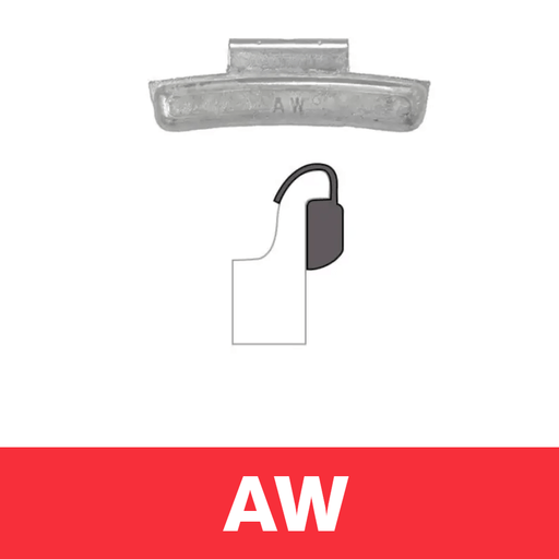 Clip-On WW - AW Profile 3.00 oz, Box of 25 - Lead "Red" 