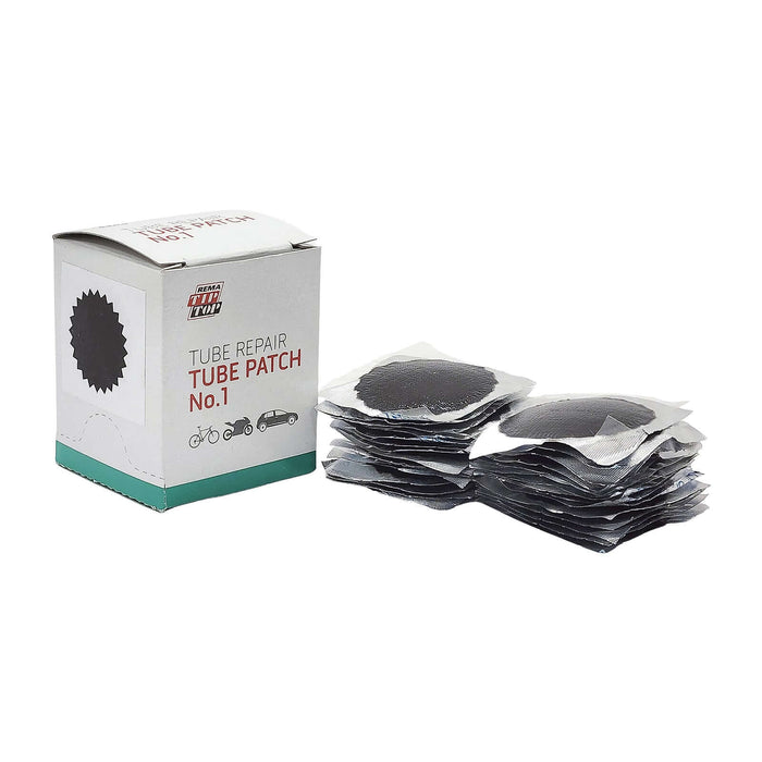 Rema B-1 Tube Patch, 1-1/2" Round, Black Edge (30 bx)
