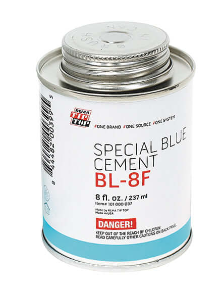 Rema BL-8F Cement, (HD Blue), 8 oz Brush Top Can (Flammable)