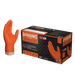 8mil Nitrile Gloves w/ Diamond Texture - Orange - Small