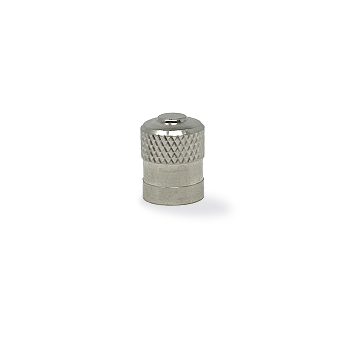 Tire Valve Stem Cap - Nickel Plated, Heat Resistant Red Silicone Washer - Pack of 100