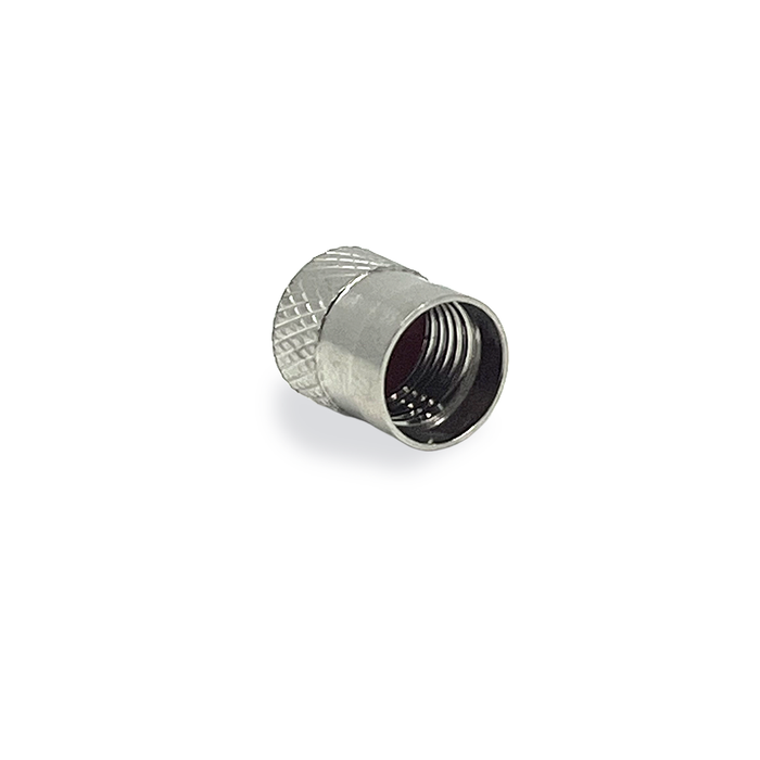 Tire Valve Stem Cap - Nickel Plated, Heat Resistant Red Silicone Washer - Pack of 100