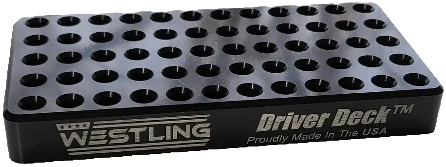 Westling 1/4" Bit Driver Deck/Tray - 60 Slots - Black