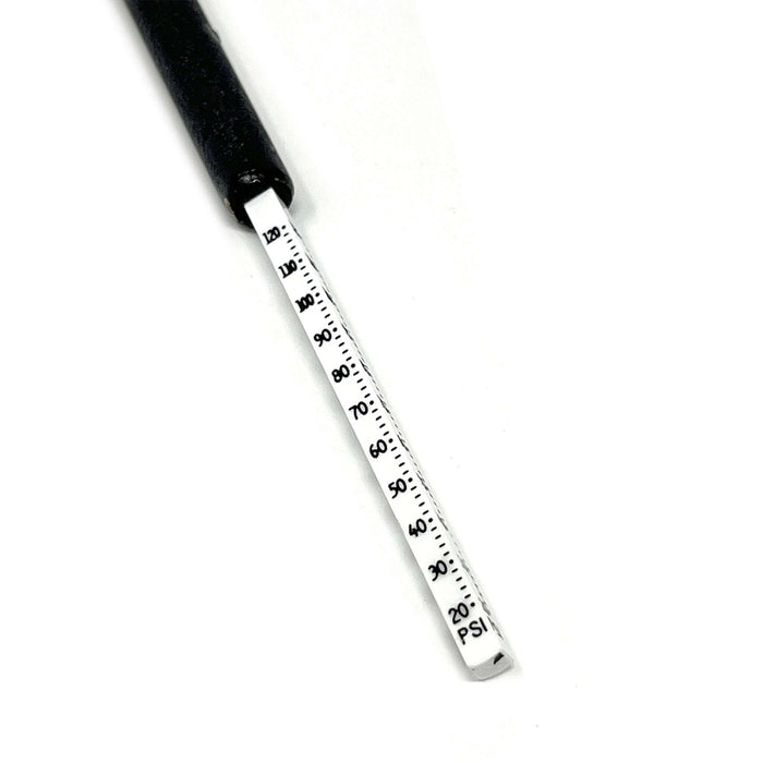Straight-On Dual Foot Air Gauge - 20-120 PSI, Black