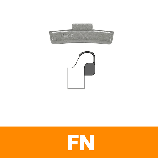 Clip-On WW - FN Profile 10 g, Box of 25 - Lead "Orange" 