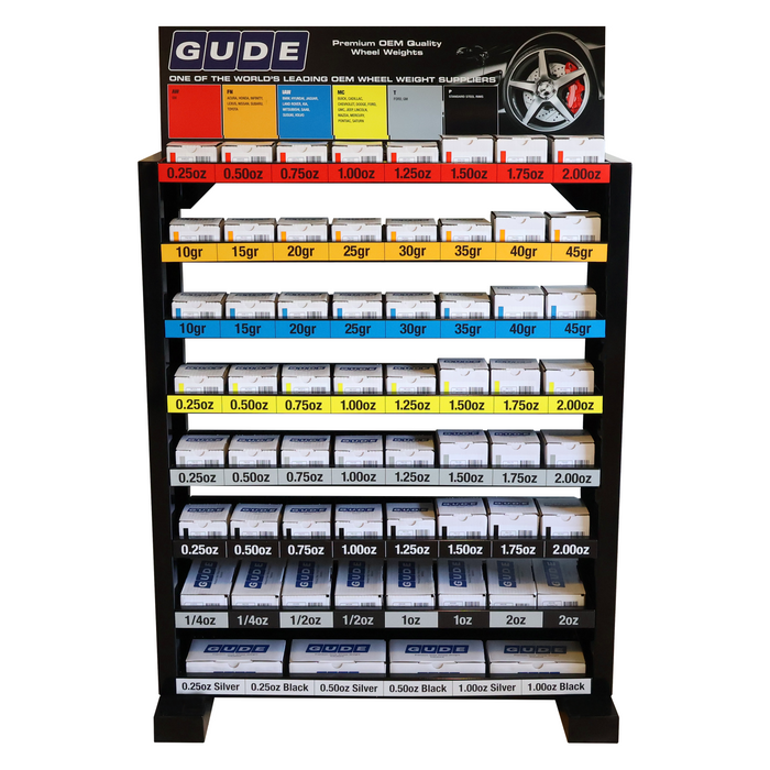 8 Shelf Standing Rack for Clip-on Wheel Weights