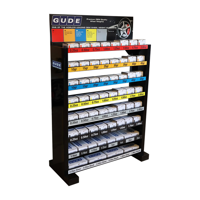 8 Shelf Standing Rack for Clip-on Wheel Weights