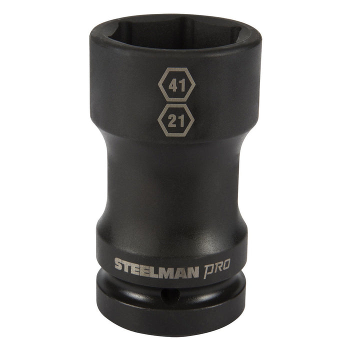 1-Inch Drive by 41mm 6-Point by 21mm 4-Point Combo Budd Wheel Impact Socket