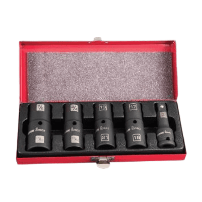 Juego de 5 vasos giratorios de 1/2" con accionamiento