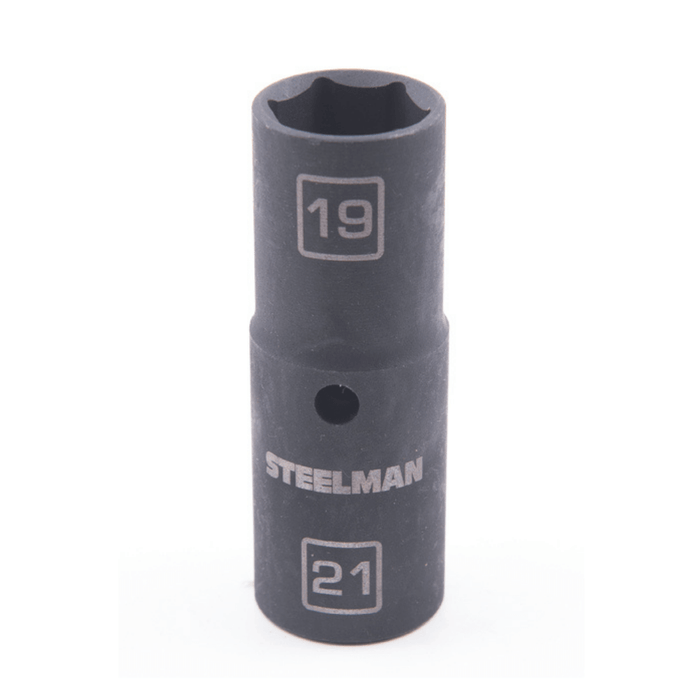 Dado de impacto de 1/2" de profundidad, 19 mm x 21 mm, pared delgada
