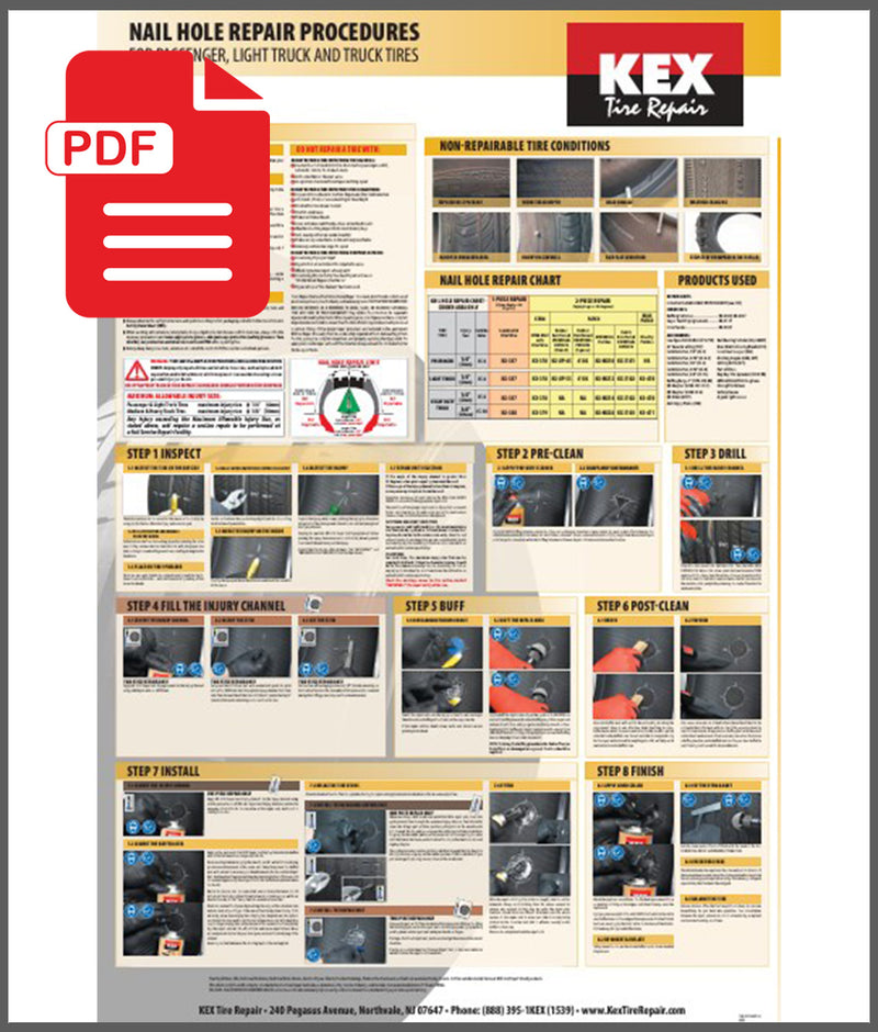 KEX Tire Repair Procedures/Wall Chart