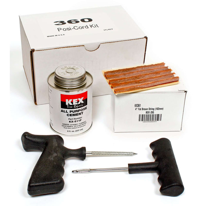 Kit de reparación de cuerdas Kex 360 para pinchazos de neumáticos