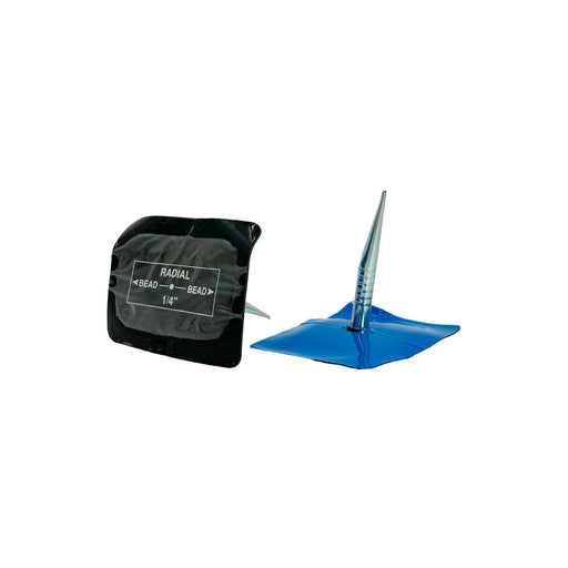 Kex 375 Combi-Unit, Reinforced, Quilled, 1/4" Stem, 1.3/4" x 3" Tire Repair Patch (25 bx)