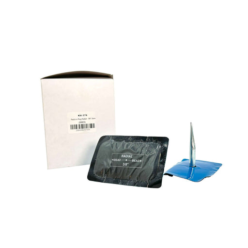 Kex 376 Combi-Unit, Reinforced, Quilled, 3/8" Stem, 2" x 4" Tire Repair Patch (25 bx)