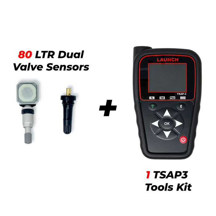 Launch Tech (80) LTR Dual Valve Sensors w/ (1) TSAp3 Tools Kit