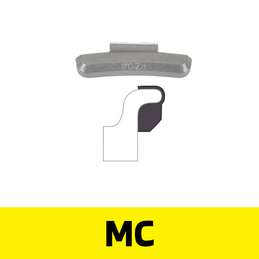Clip-On WW - MC Profile 2.50 oz, Box of 25 - Lead "Yellow" 